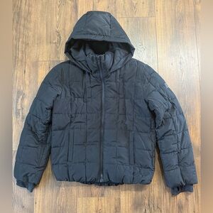 Abercrombie Kids Girls Black Quilted Puffer Coat Soft Lining Size 13/14
